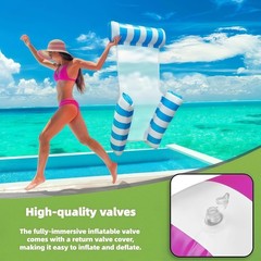 3PCS Pool Float Chair 300LB Inflatable Adult Swimming Lounge Floats Set