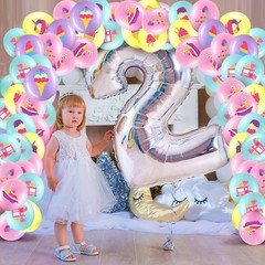 60 Pack Ice Cream Party Balloons Decorations, 12 Inch Sprinkles Party Confett…