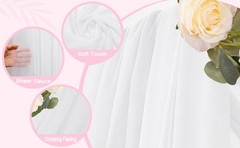 Wedding Arch Draping Fabric 2 Panels 28.7″ x 20FT Champagne Drapes Sheer Fabric