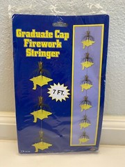 Beistle Gold Graduate Cap Firework Stringer 7-Feet, 2.1m