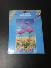 Pink Flamingos Tropical 42″x 72″ Packaged Wall/Door Mural Decoration BRAND NEW!