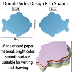 72 Pieces Large Fish Cutouts Paper Fish Shapes Assorted Color Ocean Fish Cut …