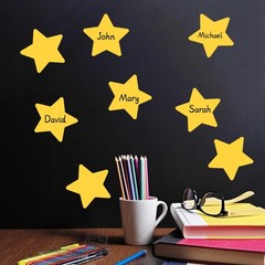 200 PCS 4 Inch Gold Star Paper Cutout Double Sided Yellow Shape Classroom