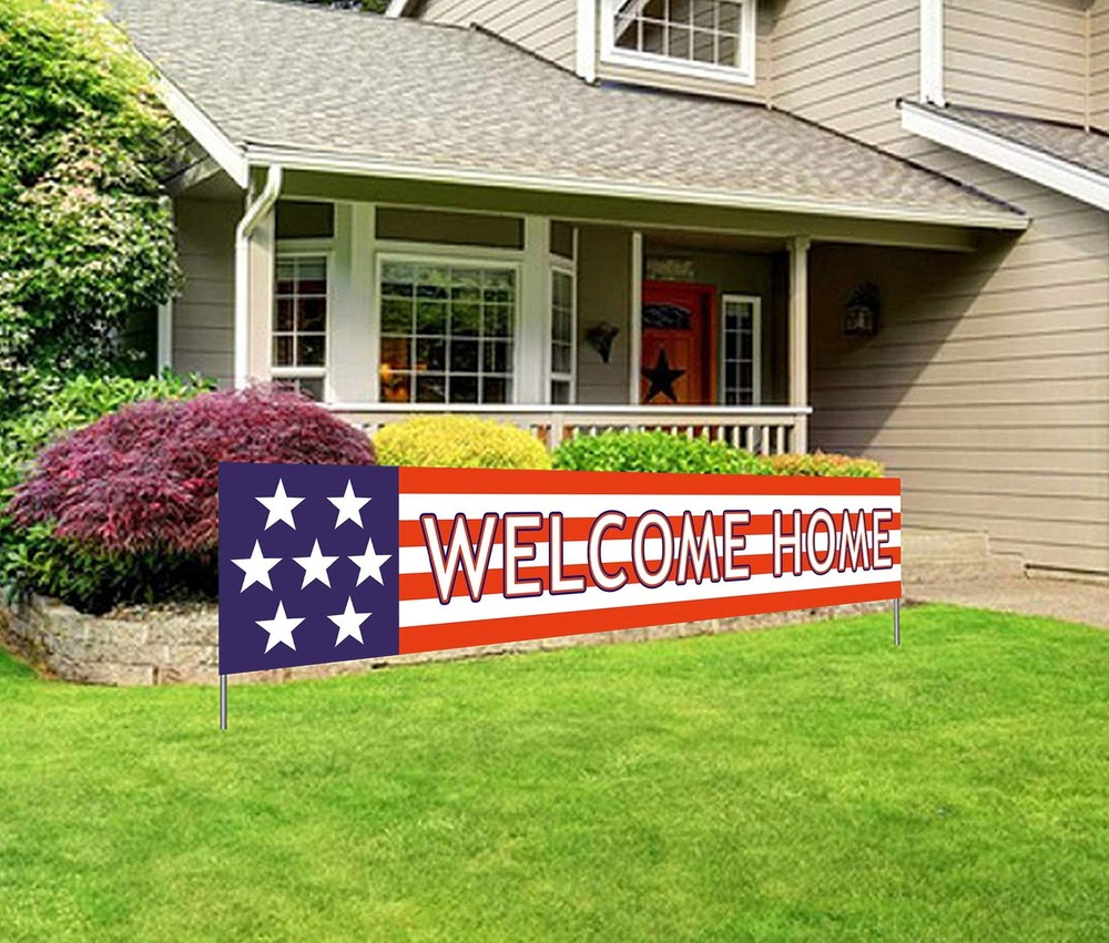 Welcome Home Banner | Deployment Returning Back Military Army Large Party