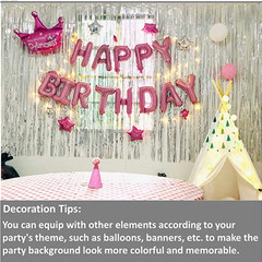 Cheap as a Party Metallic Tinsel Foil Fringe Curtains Backdrop for Birthday New