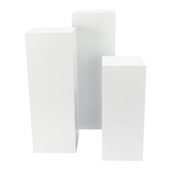 3pcs Square Wedding Centerpieces, Flower Display Rack Decorations Table Pillars