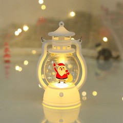 4Pcs LED Electronic Candle Christmas Decoration Santa Snowman Portable Oil Lamp