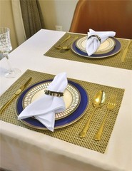 Polyester Cloth Napkins Set of 24, Solid Washable Fabric Napkins 2-Dozen, Per…