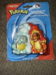 VTG NOS Pokemon Sculpted Candle DesignWare Birthday Cake Squirtle Charmeleon