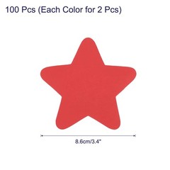 100 Pack 3.4×3.4 Inch MultiColor Star Cutouts Paper Bulletin Board Decorations