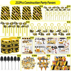 232PCS Construction Party Supplies & Decorations, Goodie Bag Stuffers & Favors