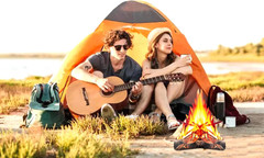 2 Sets Fire Fake Flame Paper, 12 Inch 3D Tall Artificial Fire Fake Flame Paper,