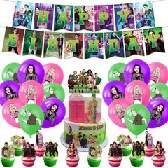 Zombie High Birthday Party Decor Supplies Balloons Banner Cake Toppers Kids