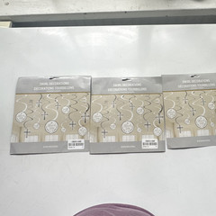 Amscan Swirl Decorations «Blessed Day» Religious Silver/White 12pc MPN 672516