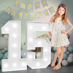 Marquee Numbers Large 15Th-Birthday Decorations: 3Ft Light up Number 15 Birthday
