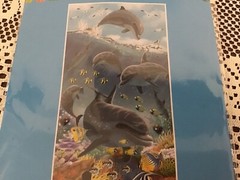 Dolphin Under Sea Tropical Scene DOOR COVER Party Wall Decor Poster