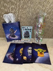 Star Wars Party Favor Bundle 48 Pc – 12 Gift Bags, Bracelets, Straws, Stickers