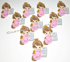 10 pc PINK FOAM ANGELS BAPTISM DECORATION CENTERPIECE RECUERDOS BAUTIZO LETTERS