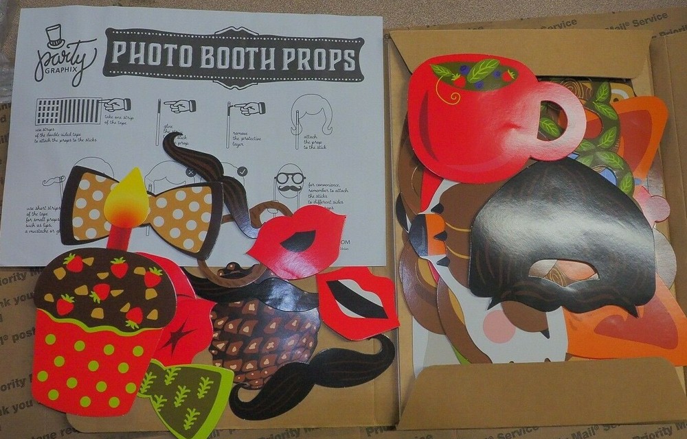 Woodland Animal Photo Booth Props Wild One Camping Forest Theme Party BX3