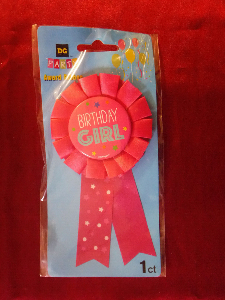 Birthday Girl Award Ribbon Rosette Badge Pin Children’s Party Favors FREE SHIP