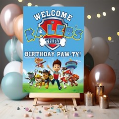 Personalised Paw Patrol Birthday Party Welcome Sign