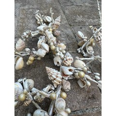 Seashell garlands Coastal Shell wire decor nautical natural marine beach ocean 2