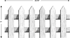 Picket Fence Cutouts Party Accessory (1 Count) (3/Pkg)