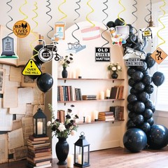 Over The Hill Decorations Foil Old Lives Matter Hanging Swirls Cake Birthday
