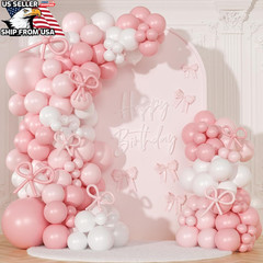 Purple Balloon Arch Kit Butterfly Baby Shower Decorations for Girl or Boy, Metal