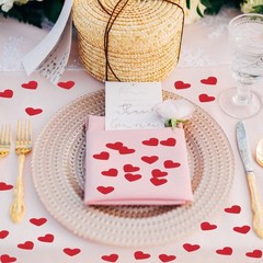Red Heart Sequins Wedding Confetti Valentine Scatter Bridal Table Decor