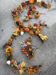 Lot 2 Pcs Fall Garland Fall Decorations for Home 6Ft, Fake Pumpkin Xtr Flowers
