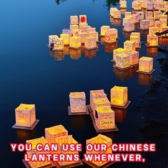 20PCS Water Floating Candle Lanterns Silver Water Lanterns for Memorials