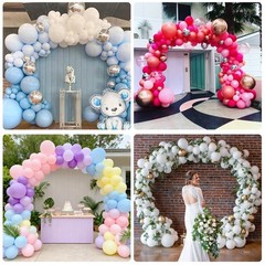 Balloon Arch Kit and Balloon Pump, 10Ft Wide Adjustable Balloon Arch Stand fo…
