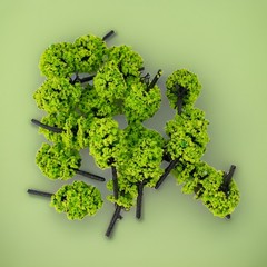 20pcs DIY Miniature Trees Model Train Railroad Wargame Scenery Landscape Scale