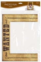Beistle Wanted Photo Booth Fun Selfie Frame Western Party Supplies, 15.5″ x