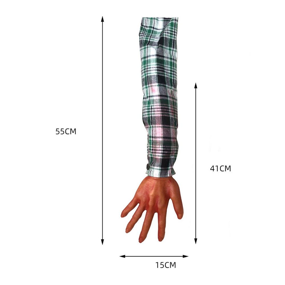 1Pcs Halloween Scary Hand Decoration Severed Fake Arm Hand Body Prank Party Prop