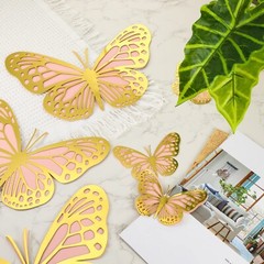 Geosar 20 Pcs 3D Large Butterfly Party Decoration 2 Layer Giant Paper Butterf…