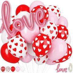 Heart Balloons Love Letter Foil Valentine Wedding Party Decor Kit 36pc