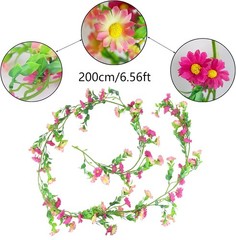 Artificial Daisy Flowers Vine Silk Flower Garland Spring Fake Flower Vine