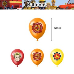 Fireman Sam Birthday Party Decor Supplies Balloons Banner Cake Toppers Kids