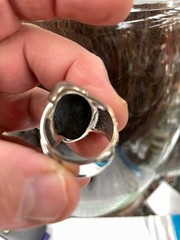 Nosferatu Face Plated Brushed Finish Brass Ring – Trick Or Treat Studios Size 9