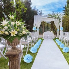 18pcs Tissue Hanging Paper Pom-poms, Hmxpls Flower Ball Wedding Party Outdoor