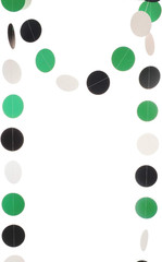 Paper Garland Circle Dots Hanging Decoration, 2.5» in Diameter,10-feet (Black,G