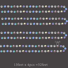 Iridescent Party Decorations Holographic Circle Garlands Disco Theme Decorati…