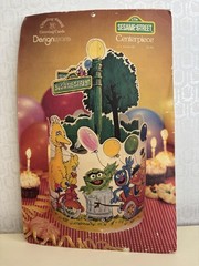 Vintage Sesame Street Centerpiece Designware Drawing Board 1980 Cardboard
