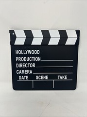 Hollywood Clapboard Clapper Clap Board Movie Director’s Prop Chalkboard – NEW
