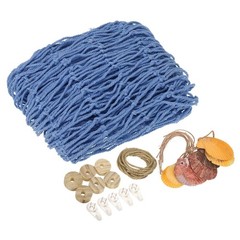 Decorative Fishing Net 40″x80″ Fish Net Party Decorative with Shell Haze Blue