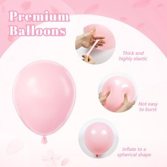 Light Pink and White Balloons, 60pcs 12inch Pearl Light Baby Pink Confetti Wh…