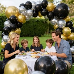 18 Inch Black Balloons 12 Pack Large Latex Party Balloons Round Helium Balloo…