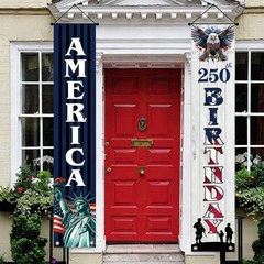 250th Anniversary USA Decorations Banners America Fourth of July Patriotic De…